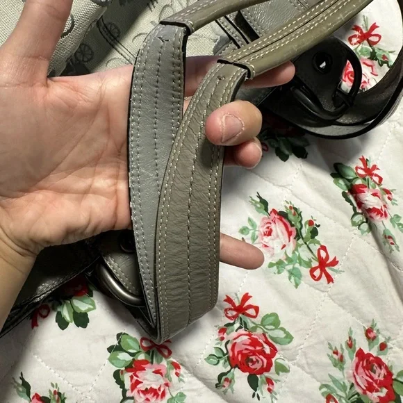 Coach Gray and Silver Signature Tote - Picture 5 of 10